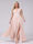 A-Line V-Neck Sleeveless Chiffon Long  Plus Size Bridesmaid Dresses With Applique Split Side