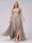 A-Line V-Neck Sleeveless Chiffon Long  Plus Size Bridesmaid Dresses With Applique Split Side