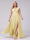 A-Line V-Neck Sleeveless Chiffon Long  Plus Size Bridesmaid Dresses With Applique Split Side