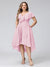 A-Line V-Neck Short Sleeves Asymmetrical Chiffon Plus Size Bridesmaid Dresses With Pockets
