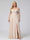 A-Line Off-the-Shoulder Sleeveless Ruched Long Chiffon Plus Size Bridesmaid Dresses with Split Side
