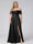 A-Line Off-the-Shoulder Sleeveless Ruched Long Chiffon Plus Size Bridesmaid Dresses with Split Side
