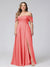 A-Line Off-the-Shoulder Sleeveless Ruched Long Chiffon Plus Size Bridesmaid Dresses with Split Side