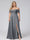A-Line Off-the-Shoulder Sleeveless Ruched Long Chiffon Plus Size Bridesmaid Dresses with Split Side