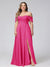 A-Line Off-the-Shoulder Sleeveless Ruched Long Chiffon Plus Size Bridesmaid Dresses with Split Side
