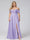 A-Line Off-the-Shoulder Sleeveless Ruched Long Chiffon Plus Size Bridesmaid Dresses with Split Side