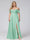 A-Line Off-the-Shoulder Sleeveless Ruched Long Chiffon Plus Size Bridesmaid Dresses with Split Side