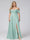 A-Line Off-the-Shoulder Sleeveless Ruched Long Chiffon Plus Size Bridesmaid Dresses with Split Side