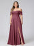 A-Line Off-the-Shoulder Sleeveless Ruched Long Chiffon Plus Size Bridesmaid Dresses with Split Side