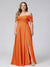 A-Line Off-the-Shoulder Sleeveless Ruched Long Chiffon Plus Size Bridesmaid Dresses with Split Side
