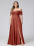 A-Line Off-the-Shoulder Sleeveless Ruched Long Chiffon Plus Size Bridesmaid Dresses with Split Side