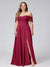 A-Line Off-the-Shoulder Sleeveless Ruched Long Chiffon Plus Size Bridesmaid Dresses with Split Side