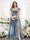 A-Line V-Neck Split Side Ruched Floor-Length Chiffon Plus Size Bridesmaid Dresses
