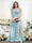 A-Line V-Neck Split Side Ruched Floor-Length Chiffon Plus Size Bridesmaid Dresses
