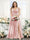 A-Line V-Neck Split Side Ruched Floor-Length Chiffon Plus Size Bridesmaid Dresses