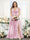 A-Line V-Neck Split Side Ruched Floor-Length Chiffon Plus Size Bridesmaid Dresses