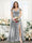 A-Line V-Neck Split Side Ruched Floor-Length Chiffon Plus Size Bridesmaid Dresses