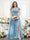 A-Line V-Neck Split Side Ruched Floor-Length Chiffon Plus Size Bridesmaid Dresses