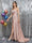 A-Line Sleeveless Metallic Lurex Long Prom Dresses with Spaghetti Straps