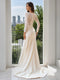 A-Line/Princess Scoop Long Sleeves Wedding Dresses with Lace