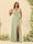 A-Line/Princess V-Neck Long Bridesmaid Dresses with Ruffles