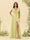 A-Line/Princess V-Neck Long Bridesmaid Dresses with Ruffles