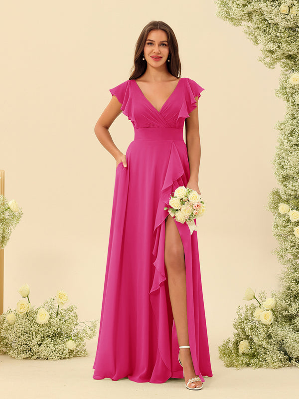 maid of honor dresses hot pink maid of honor dresses hot pink Mermaid V Neck Backless Hot Pink Long Prom, Delicate Bridesmaid, Merma Bridelily