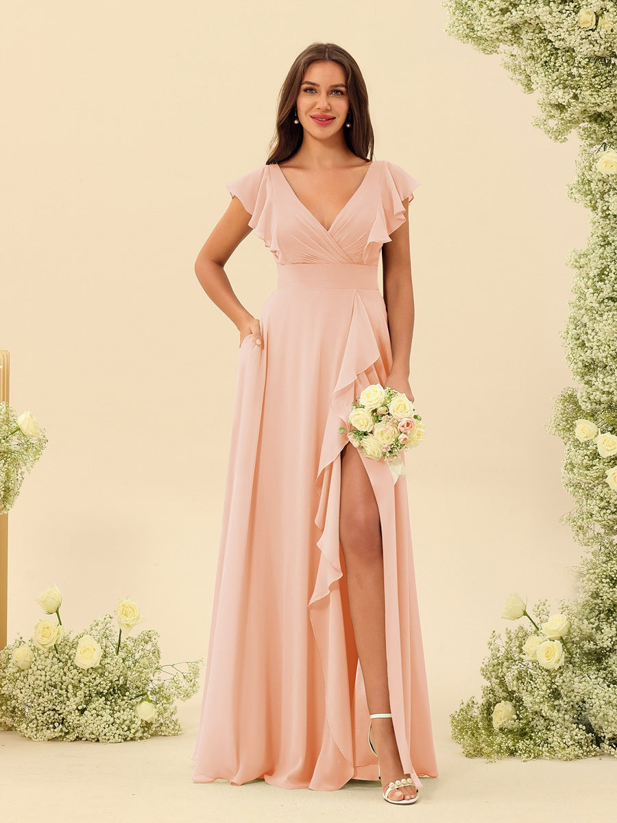 peach pink dress Floral Maxi | Ruffle Style Roses dress Tuckernuck Pink Peach Charlotte Maxi