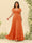 A-Line/Princess V-Neck Plus Size Bridesmaid Dresses with Ruffles