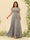 A-Line/Princess V-Neck Plus Size Bridesmaid Dresses with Ruffles