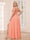 A-Line/Princess V-Neck Long Plus Size Bridesmaid Dresses with Split Side