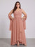 A-Line/Princess V-Neck Sleeveless Asymmetrical Plus Size Bridesmaid Dresses with Ruffles