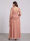 A-Line/Princess V-Neck Sleeveless Asymmetrical Plus Size Bridesmaid Dresses with Ruffles