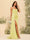 Sheath/Column Spaghetti Straps Long Formal Dresses with Split Side & Ruched