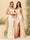 Sheath/Column Spaghetti Straps V-Neck Long Formal Dresses with Split Side