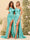 Sheath/Column One-Shoulder Long Formal Dresses with Split Side & Ruched