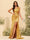 Sheath/Column One-Shoulder Long Formal Dresses with Split Side & Ruched