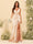 Sheath/Column V-Neck Long Formal Dresses with Split Side & Ruched
