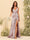 Sheath/Column V-Neck Long Formal Dresses with Split Side & Ruched