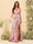 Sheath/Column V-Neck Long Formal Dresses with Split Side & Ruched