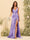 Sheath/Column V-Neck Long Formal Dresses with Split Side & Ruched