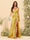 Sheath/Column V-Neck Long Formal Dresses with Split Side & Ruched