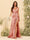 Sheath/Column V-Neck Long Formal Dresses with Split Side & Ruched