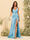 Sheath/Column V-Neck Long Formal Dresses with Split Side & Ruched