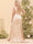 Sheath/Column V-Neck Long Formal Plus Size Dresses with Split Side & Ruched