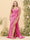 Sheath/Column V-Neck Long Formal Plus Size Dresses with Split Side & Ruched