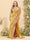 Sheath/Column V-Neck Long Formal Plus Size Dresses with Split Side & Ruched