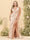 Sheath/Column V-Neck Long Formal Plus Size Dresses with Split Side & Ruched