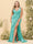 Sheath/Column V-Neck Long Formal Plus Size Dresses with Split Side & Ruched