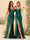 Sheath/Column Halter Sweetheart Long Formal Dresses with Split Side & Ruched